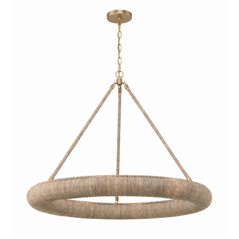 Oakley 1 Light Soft Gold Chandelier - 32"W x 3.5"H x 32"D