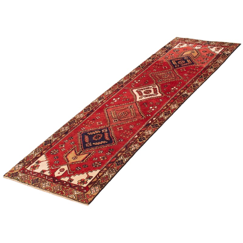 ECARPETGALLERY Hand-knotted Konya Anatolian Red Wool Rug - 3'3 x 10'7
