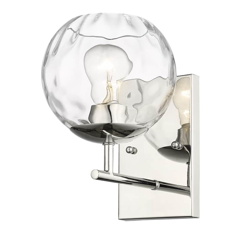 Mackenzie 1-light Polished Nickel Bath/ Vanity Fixture w/ Water Glass