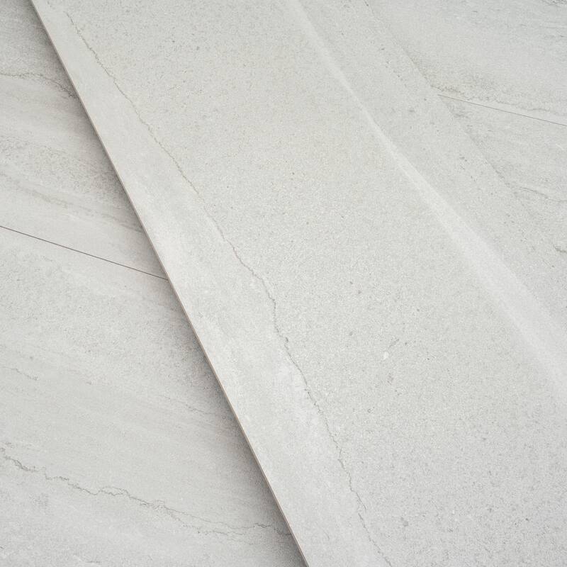 Arenza 12x36 Light Gray Ceramic Large Format Stone Look Wall Tile (11.63 sq ft/case) - 4 Pack