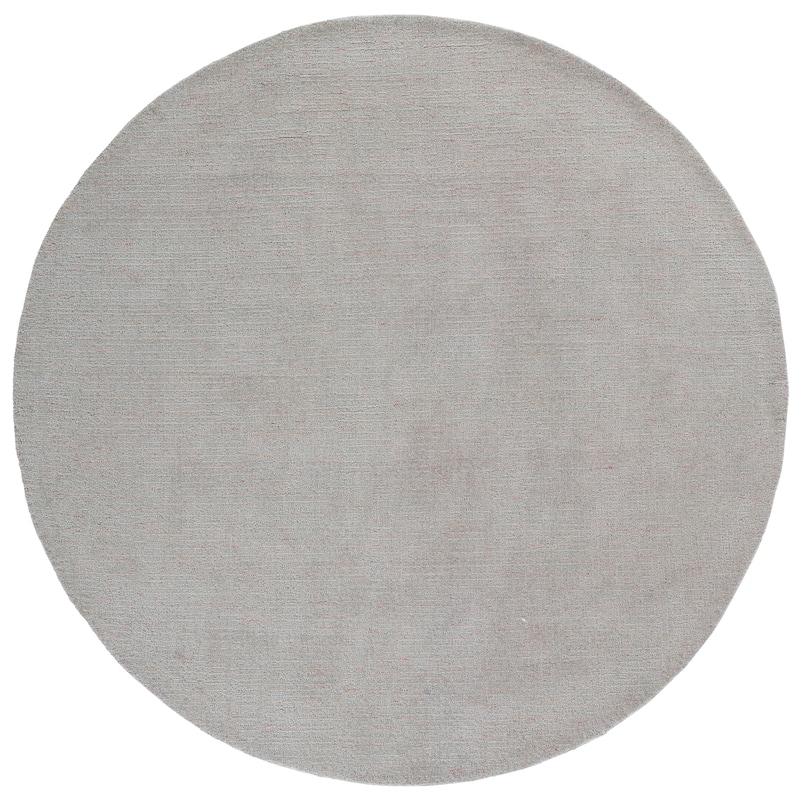 SAFAVIEH Handmade Abstract Aira Contemporary Wool Rug - 6' Round - Silver