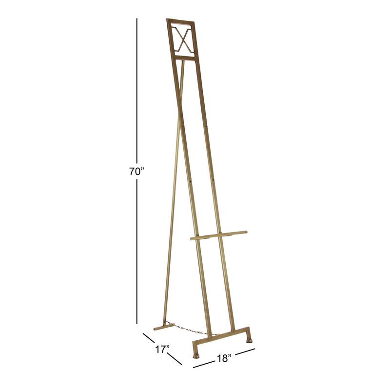 Metal Tall Adjustable 3 Tier Display Easel with Chain Support - Gold, White or Black - Roche River Decor