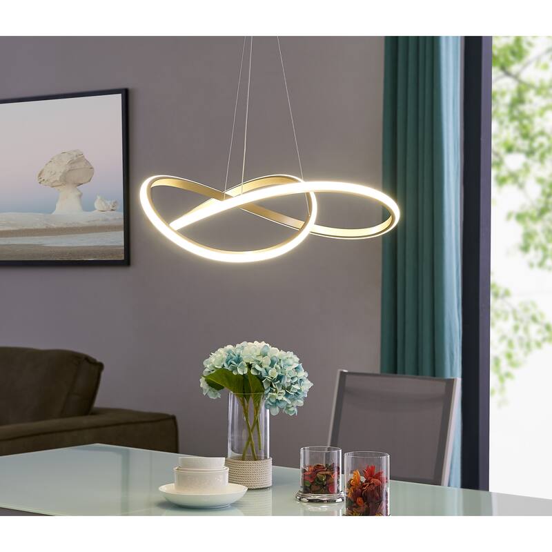 Edinburgh Dimmable Integrated LED Gold Chandelier - Only Fixture