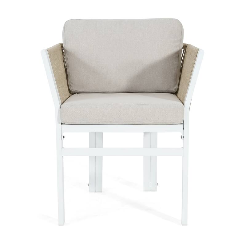 Christopher Knight Home - Outdoor Aluminum Dining Chair Set with Weather-Resistant Cushions