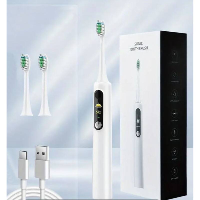 Clinton Intelligent Magnetic Suspension Ultrasonic Electric Toothbrush with 7 Modes - White