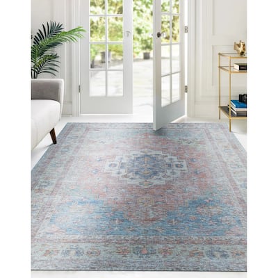 Home Decor Rust Hand-Woven Wool Oriental Design Rug by EORC Luxurious and Elegant Area Rug for Adding Warmth and Classic Style