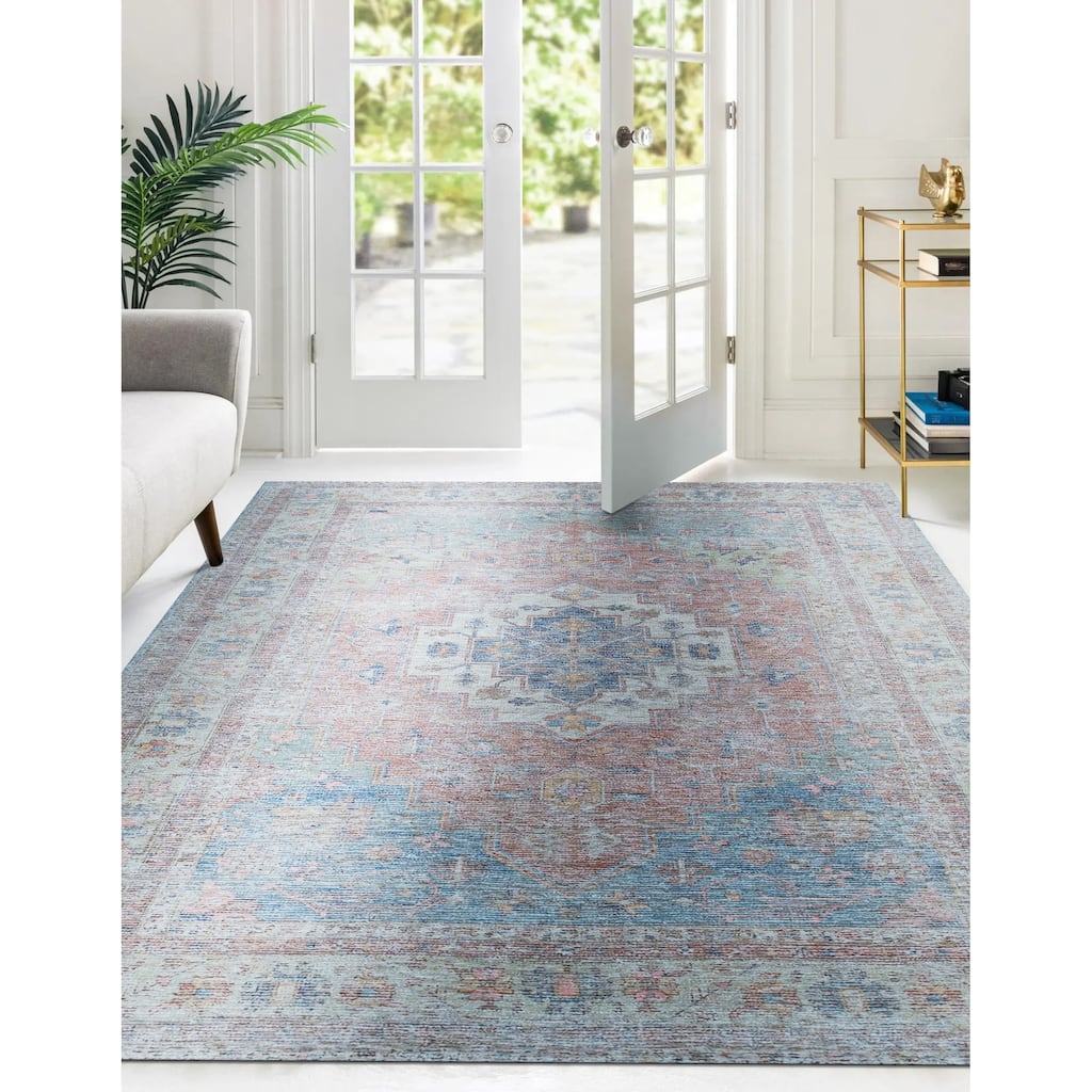 Home Decor Rust Hand-Woven Wool Oriental Design Rug by EORC Luxurious and Elegant Area Rug for Adding Warmth and Classic Style