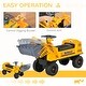 preview thumbnail 5 of 5, Kids Bulldozer Ride-On Toy for Toddler with Tough Wheels, Outdoor Construction Toy with Controllable Digging Bucket