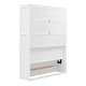 preview thumbnail 15 of 16, Full Murphy Bed Cabinet Folding Beds w/ Bookcase Headboard