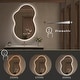 preview thumbnail 3 of 9, Apmir Frameless Asymmetrical Mirror Back Lighted Bathroom Vanity Mirror Anti-Fog, 3 Colors Touch Irregular Mirror