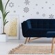 preview thumbnail 4 of 4, RoomMates Grey Glitter Snowflakes Wall Decals
