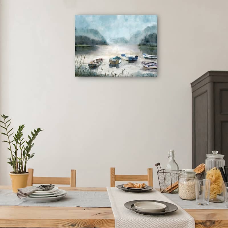 Lake Gathering By Studio Arts Canvas Art Print