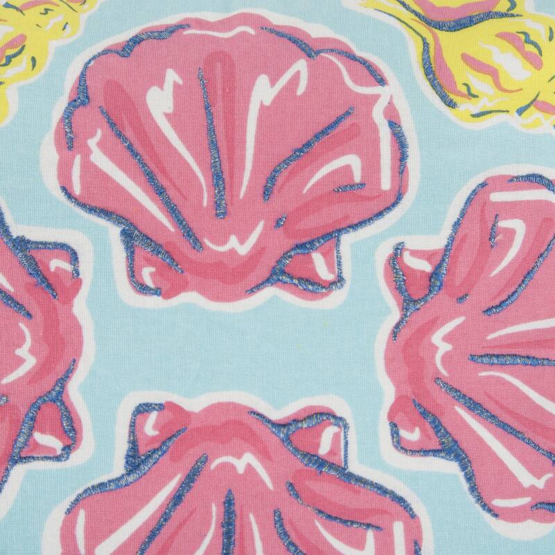 Simply Southern Print with Embroidery Cotton Throw Pillow