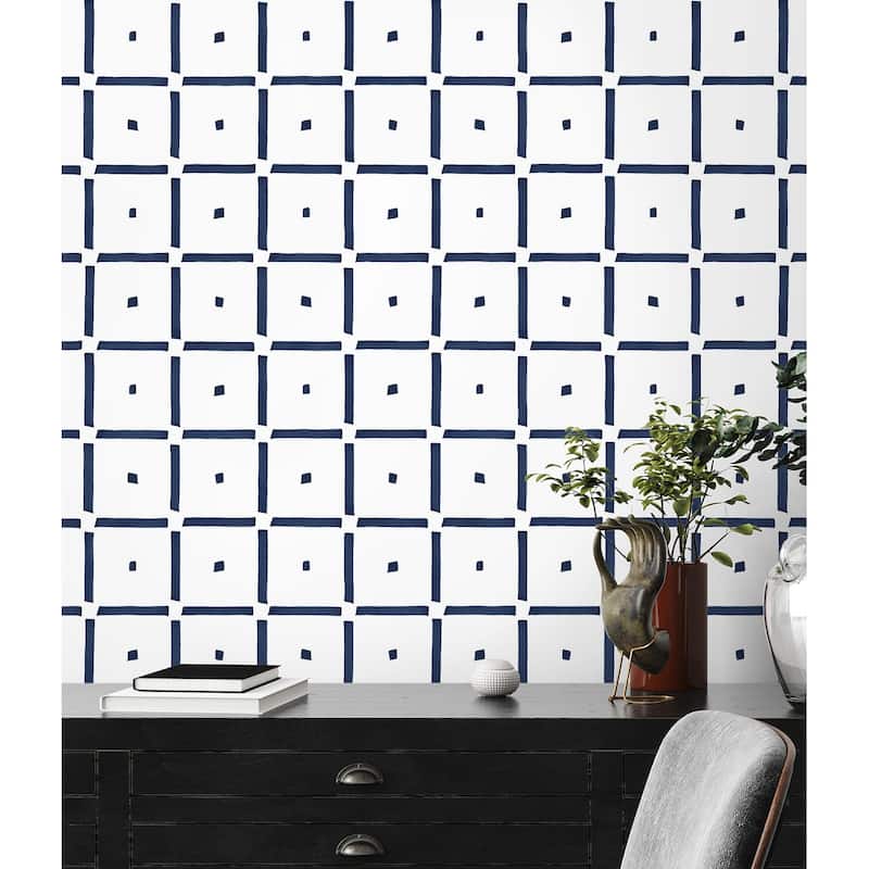 NextWall Check and Spot Peel and Stick Wallpaper