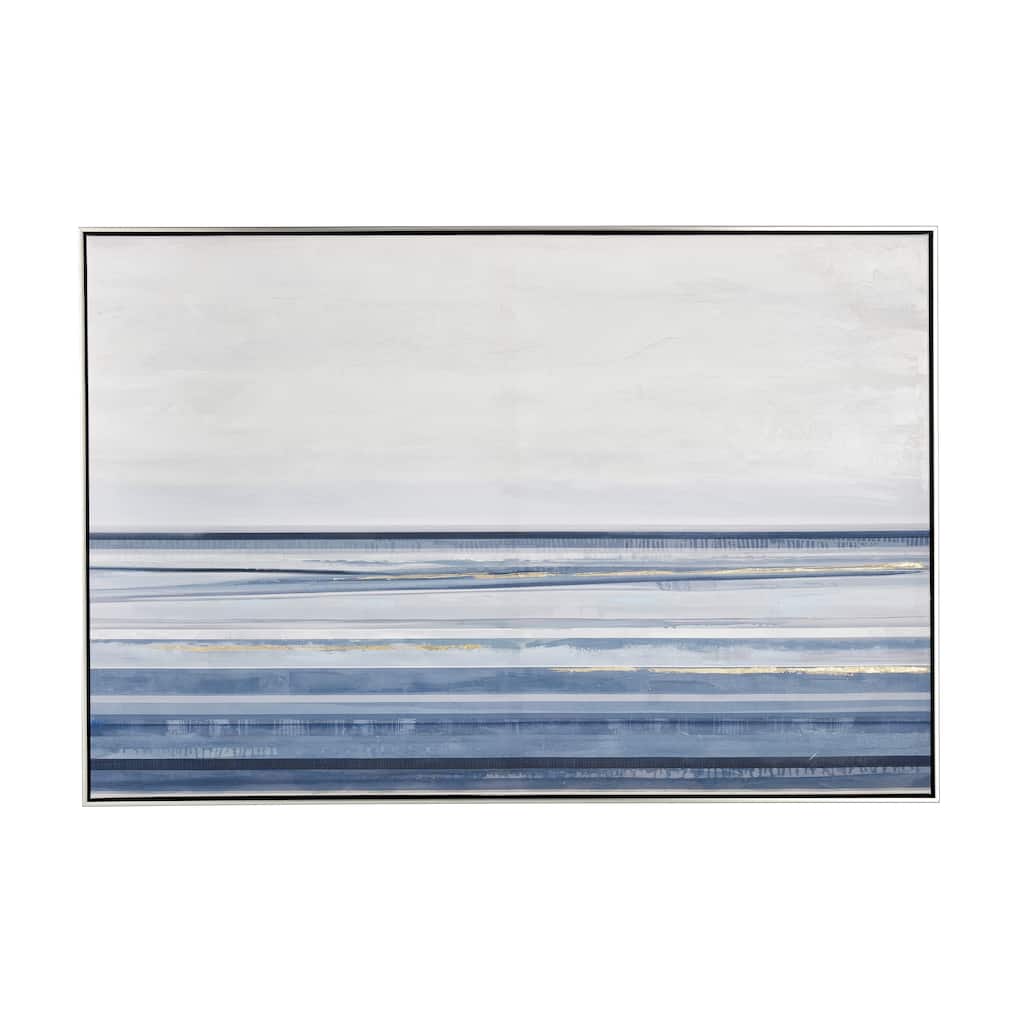 Elk Home Plage Blue Fabric 48.25 Inch Wide Wall Art