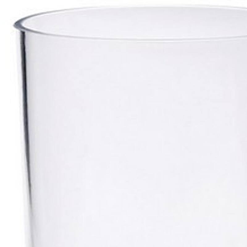 HomeRoots Set of Four Clear Tritan Plastic Stemmed Flutes - 1.96 in. x 8.46 in. x 1.96 in.