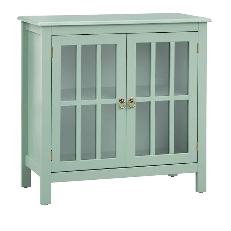 Simple Living Portland 2-Door Glass Cabinet