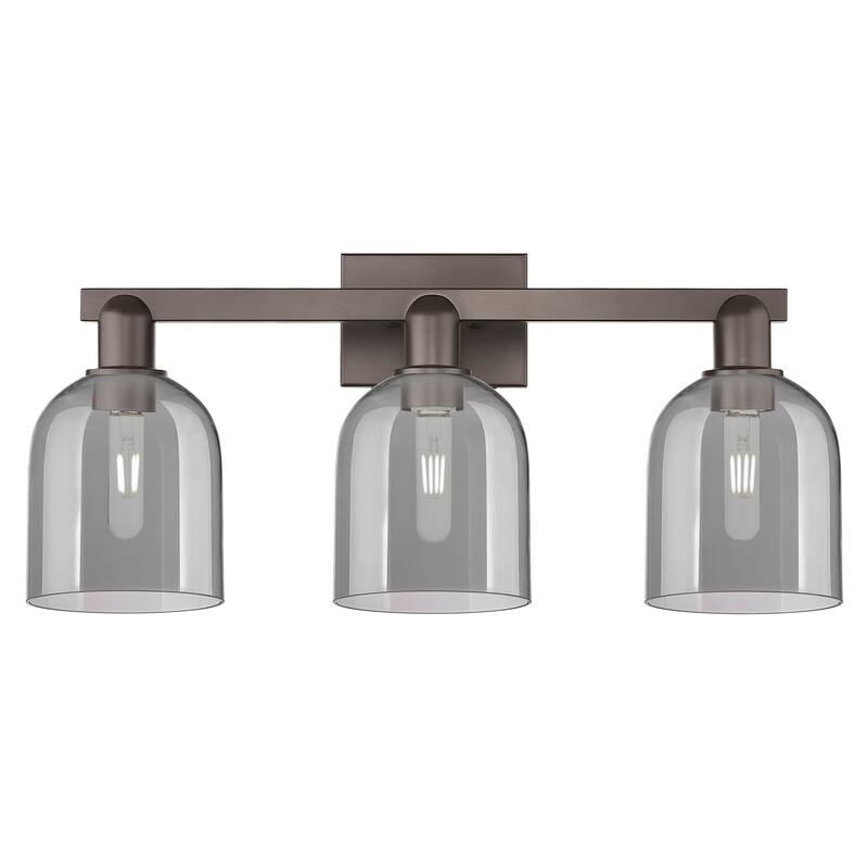 Innovations Lighting Endless Possibilities Arcadia - Bella - 3 Light 25" Bath Vanity Light - Oil Rubbed Bronze/Light Smoke