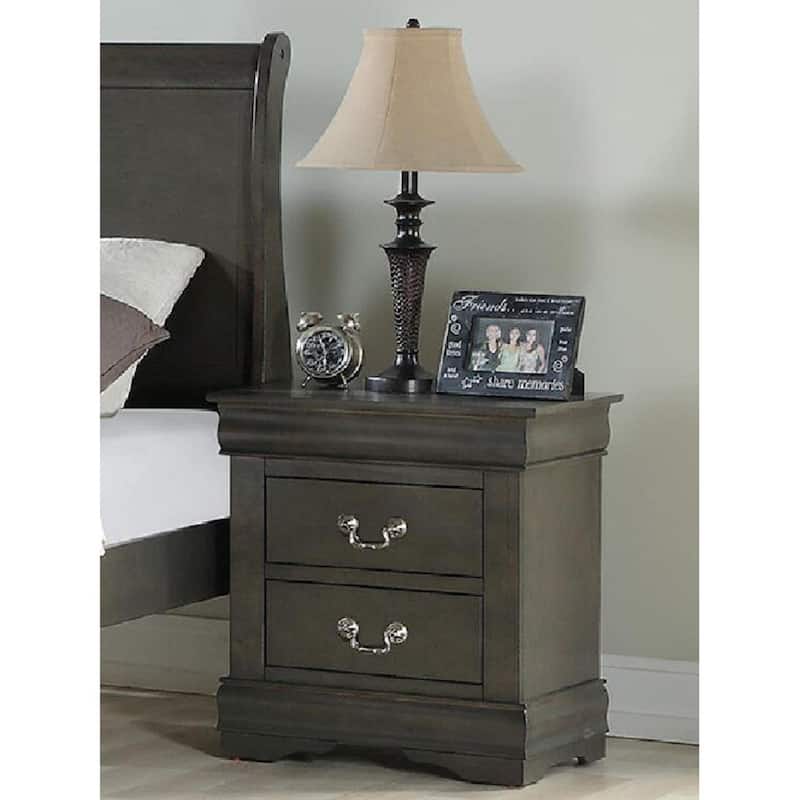 Transitional Style Wooden Nightstand