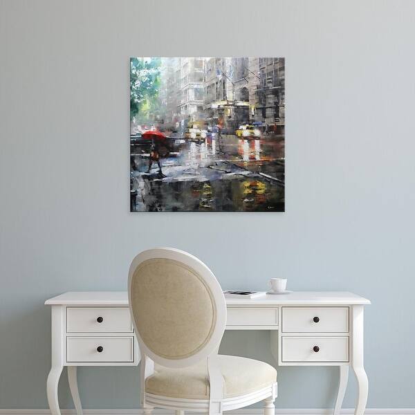Easy Art Prints Mark Lague's 'Manhattan Red Umbrella' Premium Canvas
