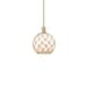 Option Brushed Brass / White Glass with Brown Rope