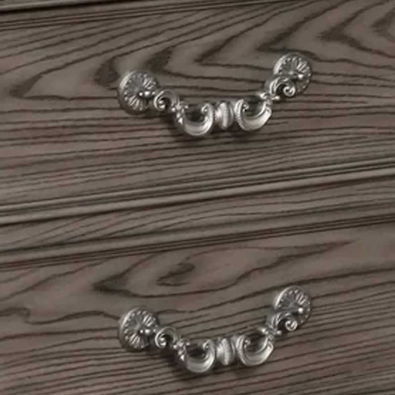 Smooth Gray 3 Drawer 28 in. W Nightstand with Sturdy Knob Pulls