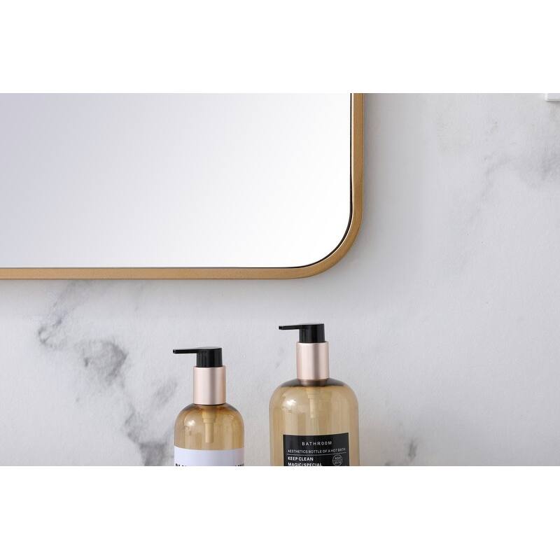 Ezra Soft Corner Metal Rectangular Mirror