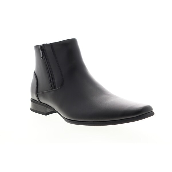mens casual dress boots black