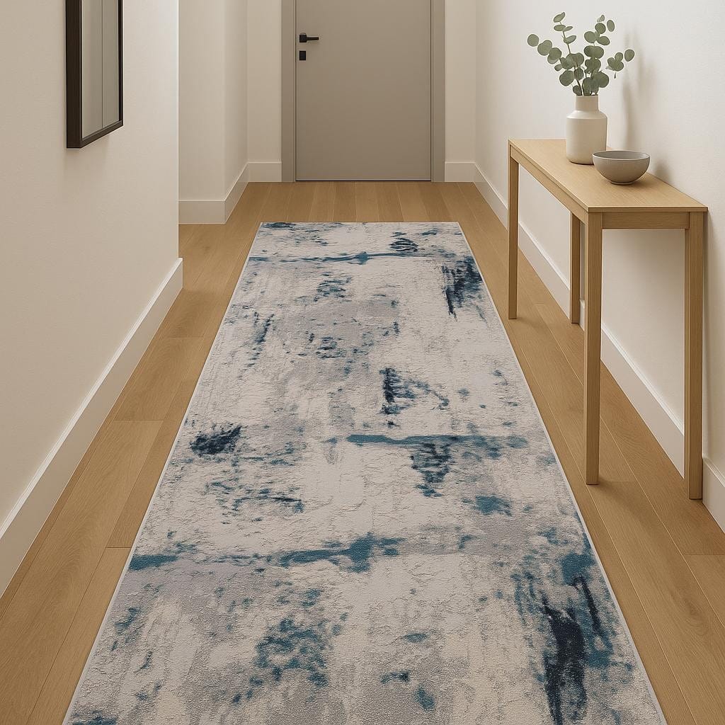 HomeRoots Abstract Modern Runner Area Rug