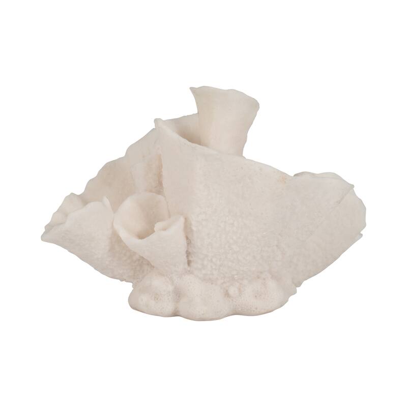 Sagebrook Home Coral Object, Ivory, Tranquil Waters