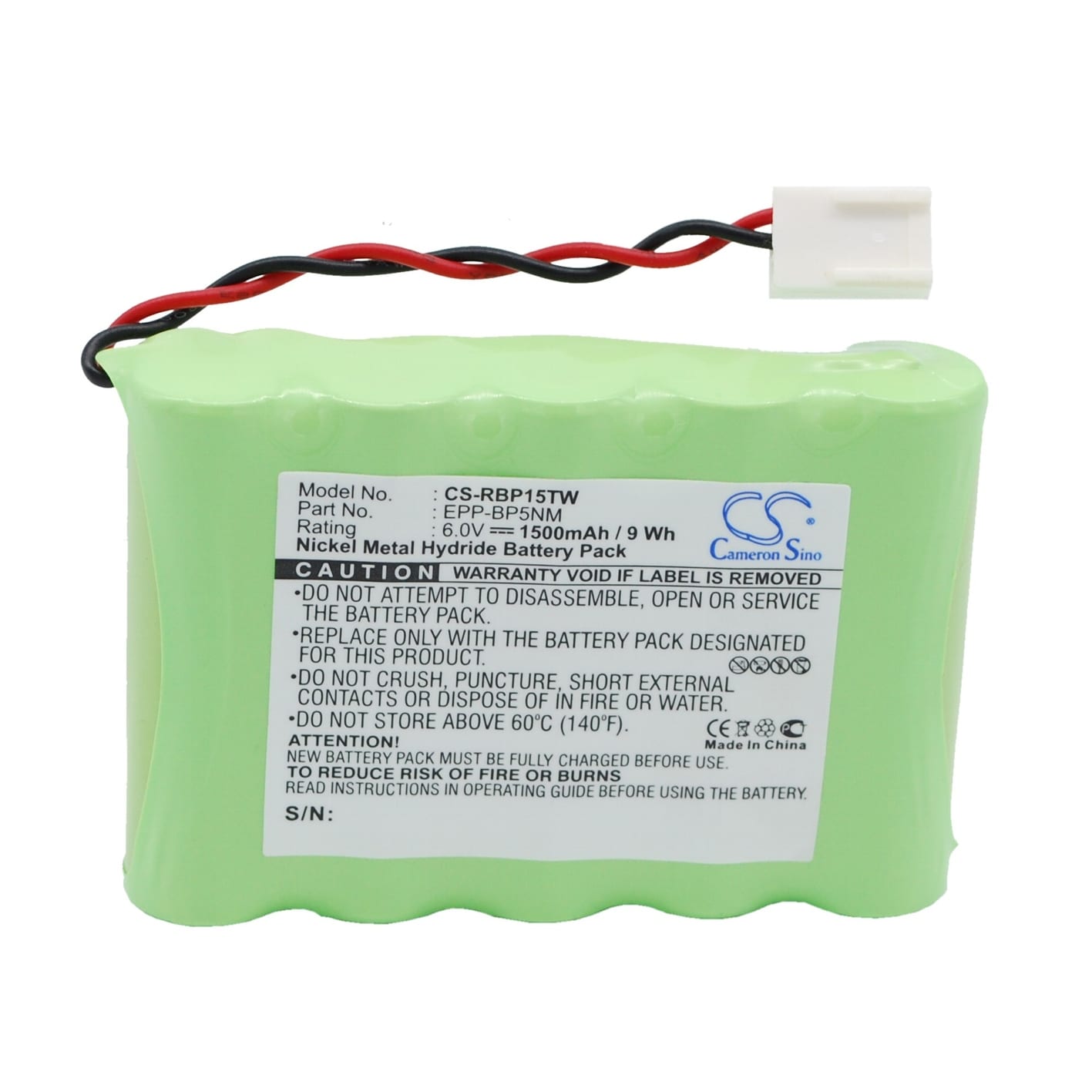 Battery for Ritron EPP-BP5NM RT-15H BP5NM JBC100 JBC15H Jobcom RT15 RT-15 VOX100 - Green