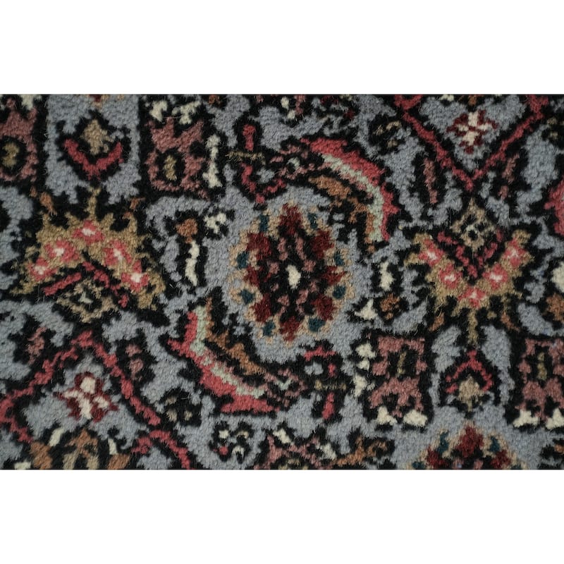 Hand Knotted Oriental 100% Wool Carpet Traditional Geometric Black Bidjar Area Rug - 17' 10'' X 12' 1''