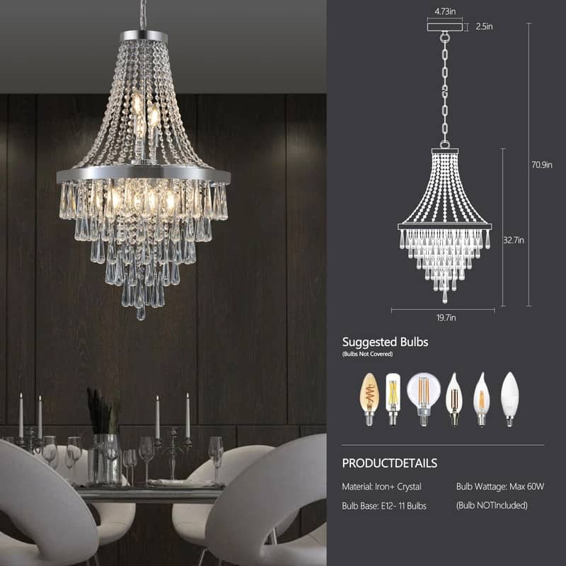 Glam Luxury Gold Crystal Chandeliers Ceiling Lighting for Dining Room ,Island,Hallway