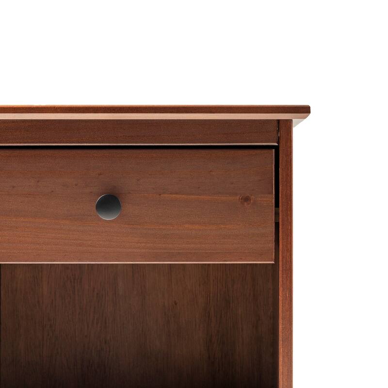 Walker Edison Bullrushes 1-Drawer Solid Wood Nightstand (Set of 2)