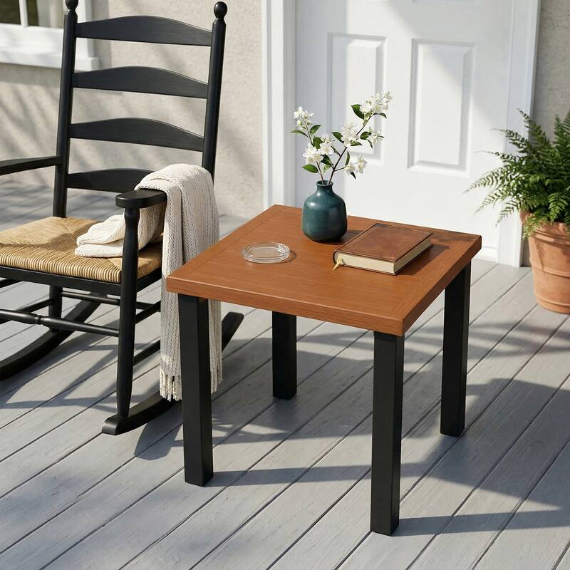 Square Outdoor Side Table - 17.3'' H X 17.7'' D X 17.7'' W