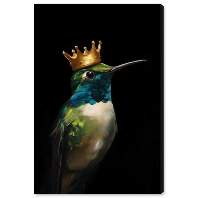 Crowned Azure Bird II Canvas by Art Remedy, Gallery Wrapped