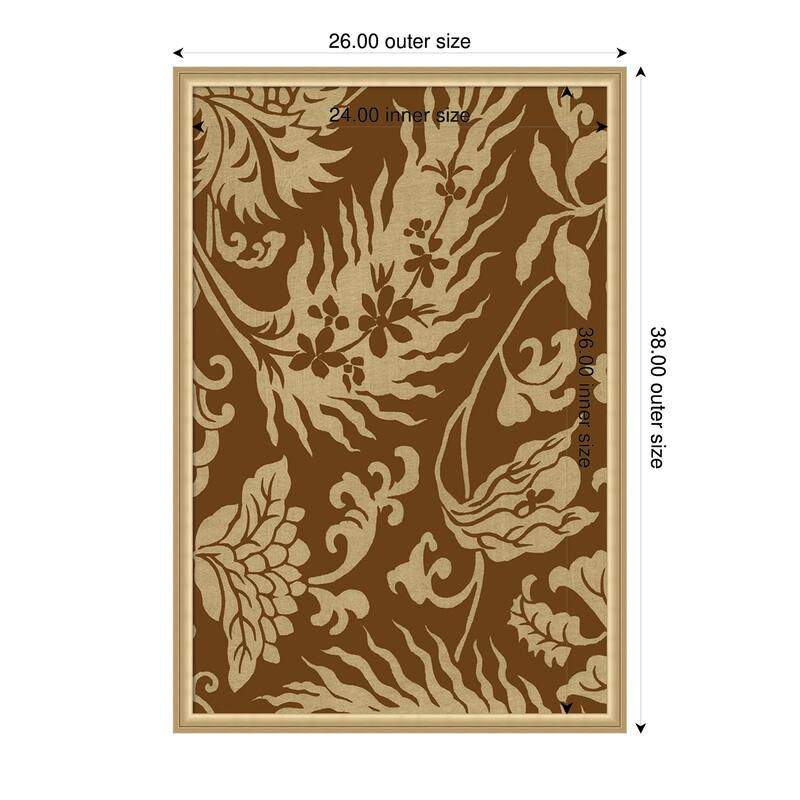 Amanti Art Framed Fabric Pinboard Japanese Patterns III by Baxter Mill Archive Printed Bulletin Board - Board Size 24 x 36