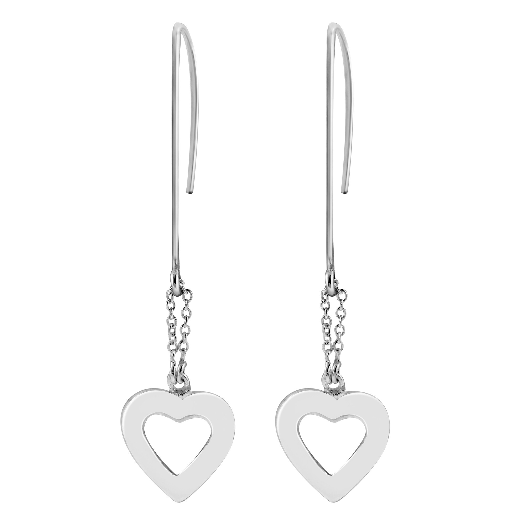 Handmade Stylish Small sterling silver earrings solid 925 Hearts E000708 Empress