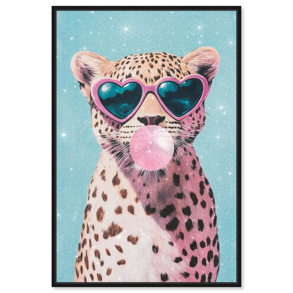 Pastel Cheetah Bubblegum Canvas by Art Remedy