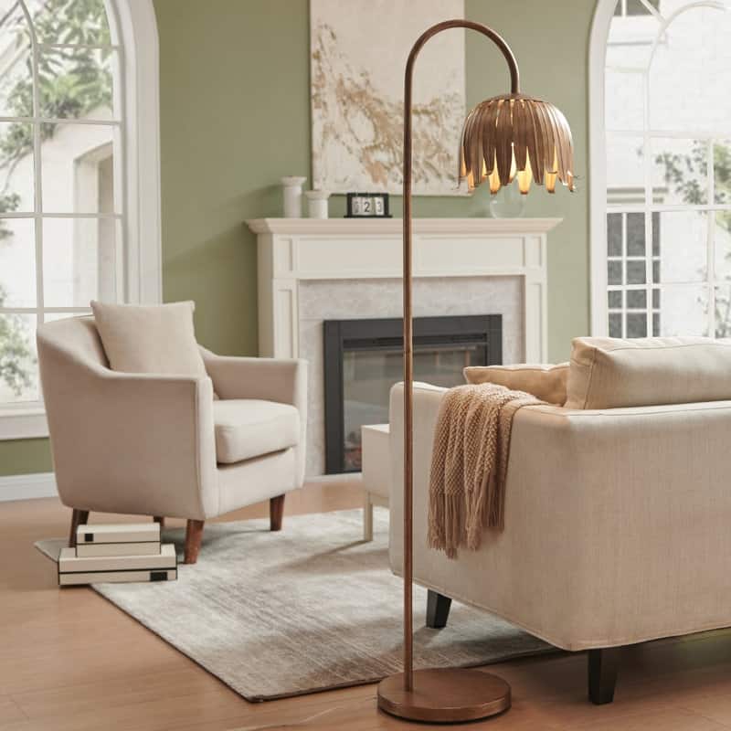 Acroma - 60.88" Arched Steel Dimmable Floor Lamp - N/A
