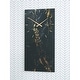 preview thumbnail 8 of 12, Signature Design by Ashley Teague Brown/Gray Wall Clock - 18" W x 1" D x 36" H Black/Gold