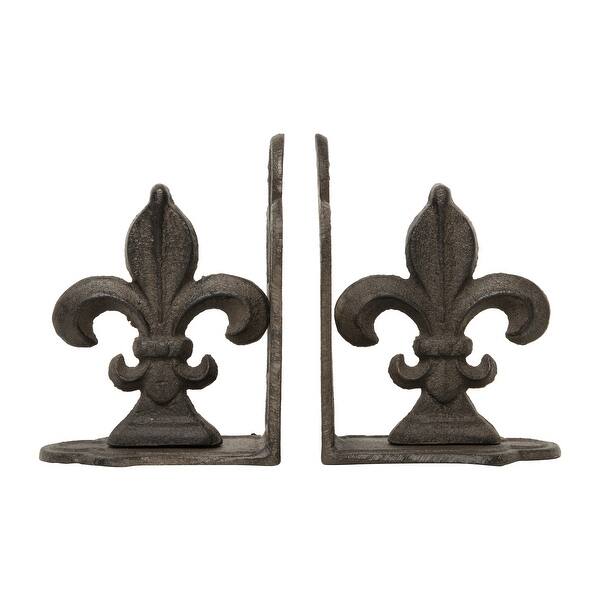 slide 2 of 22, Decorative Fleur de Lis Bookends, Set of 2