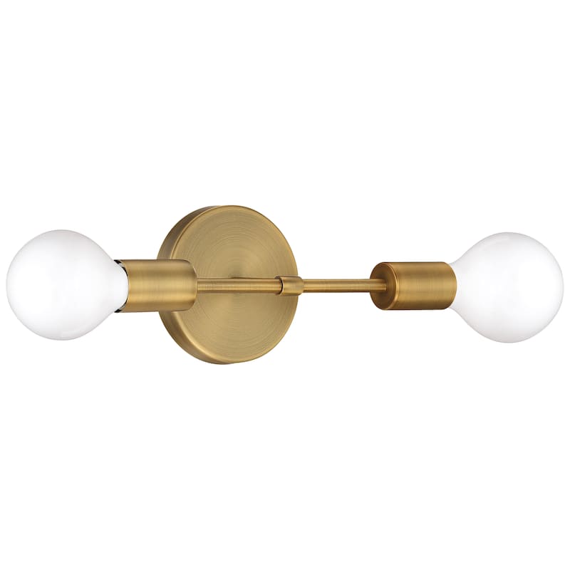 Access Lighting Iconic G 2 Light LED Wall Sconce - Replaceable LED - Antique Brushed Brass