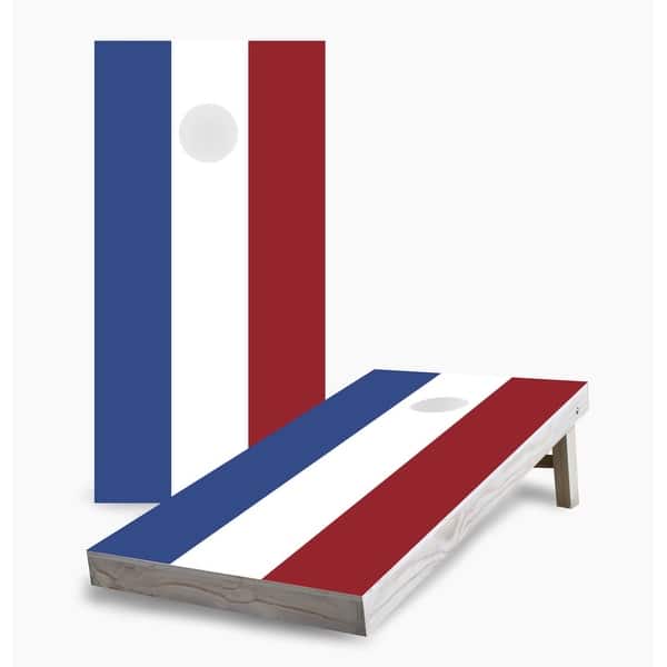 slide 2 of 7, Dutch Flag Cornhole Game (Choose Wraps or Boards) 2x4 Boards (24" x 48") - Include ALL Accessories