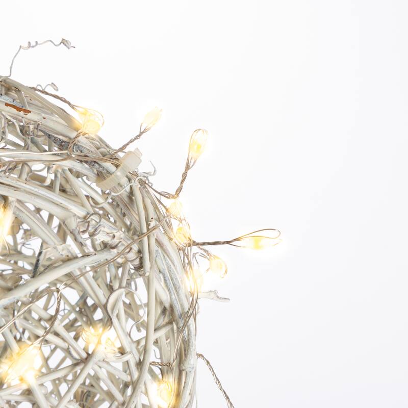 White Modern Organic Vine Balls Set of 3