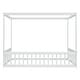preview thumbnail 7 of 29, Full Size Canopy Frame Floor Bed with Fence,Guardrails