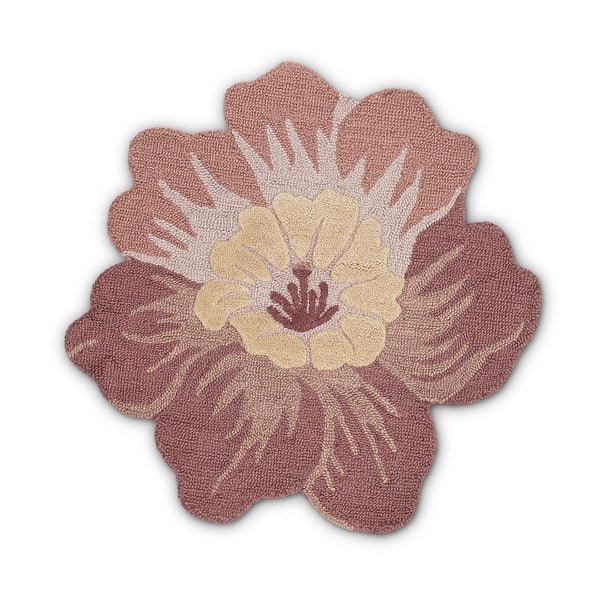 slide 2 of 7, Violet Hand-Tufted Wool Nursery Rug (36" Round)