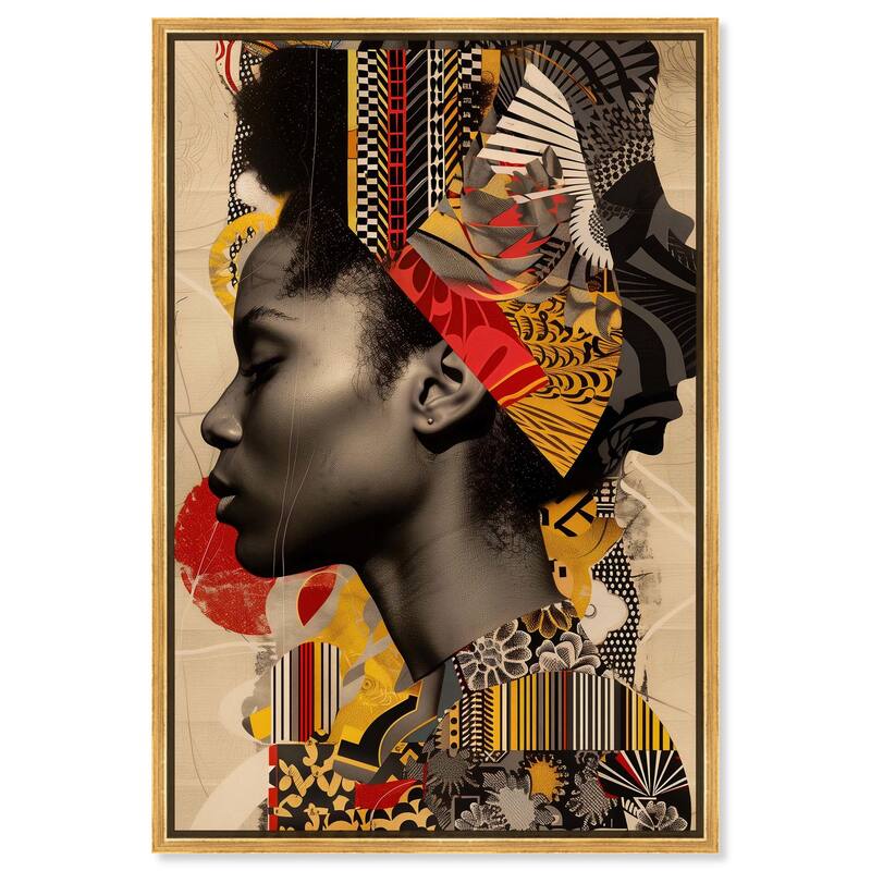 Cultural Collage Canvas by Art Remedy - 20" x 30" - Gold
