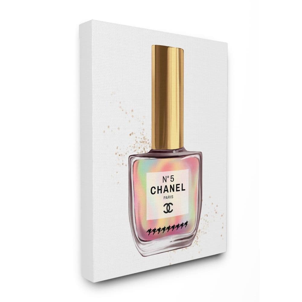 Stupell Makeup Nail Polish Rainbow Fashion Design Canvas Wall Art, Proudly Made in USA