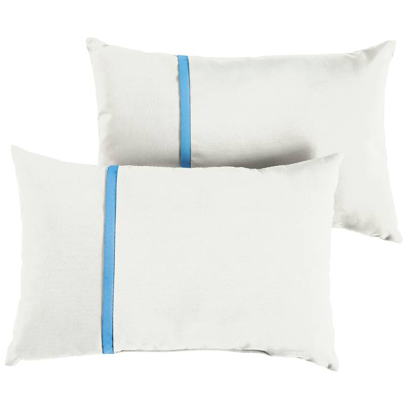 Sorra Home Sunbrella Outdoor Single Petite Flange Pillow Set of 2